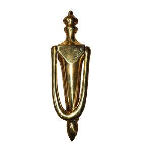 Vintage JDS Industries Brass Narrow Style Door Knocker – New Old Stock – Never U